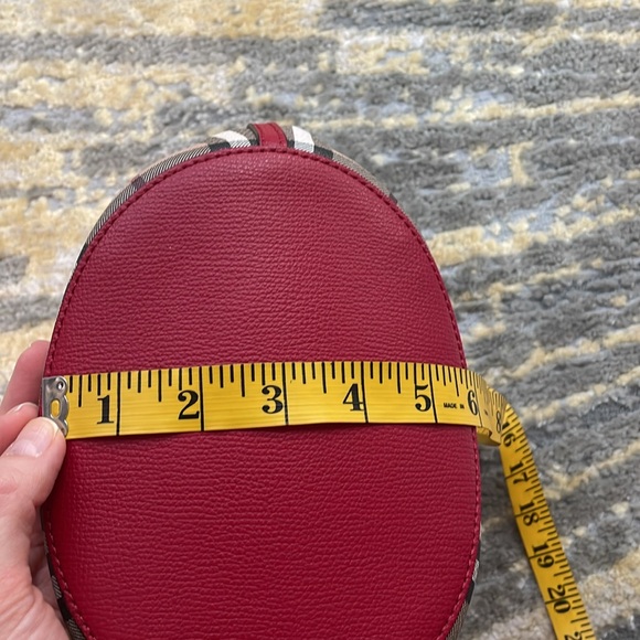 Burberry Haymarket Check Poppy Red Bucket Bag - Picture 10 of 10